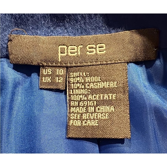 Per Se Blue Cashmere Wool Blazer Jacket Career Womens Size 10 (BR) - Picture 3 of 4